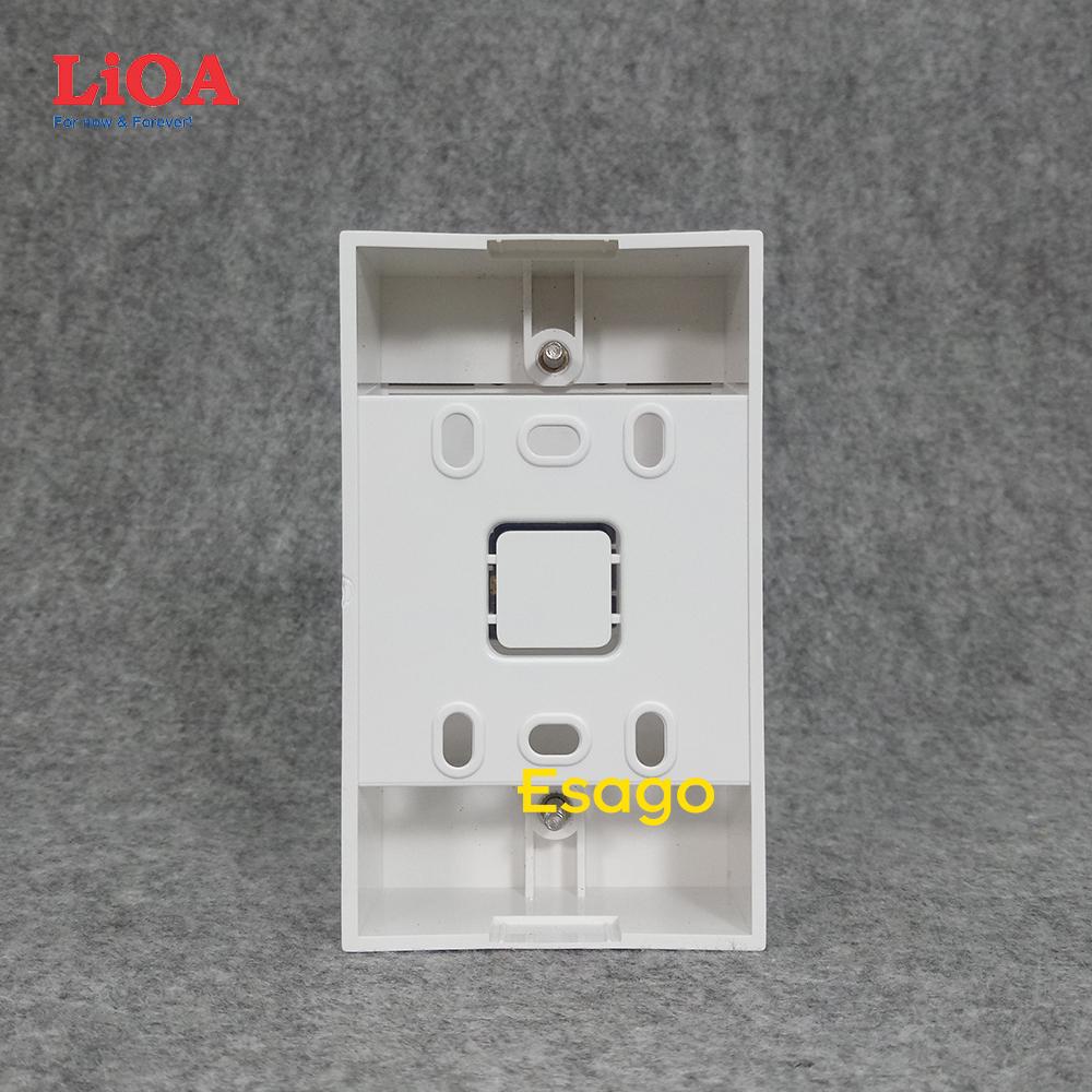 [HCM]Combo 1 công tắc điện 1 chiều + mặt lỗ vuông LiOA - Lắp nổi