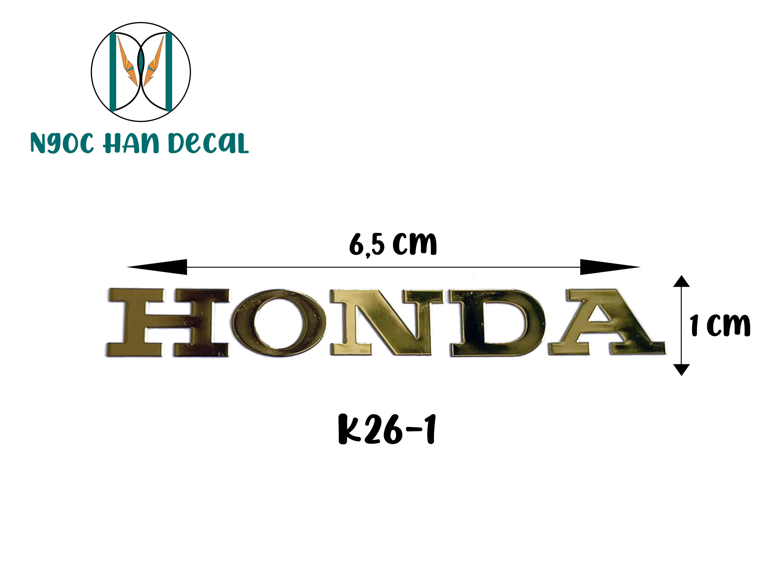 Cặp Tem Nổi Chữ HONDA