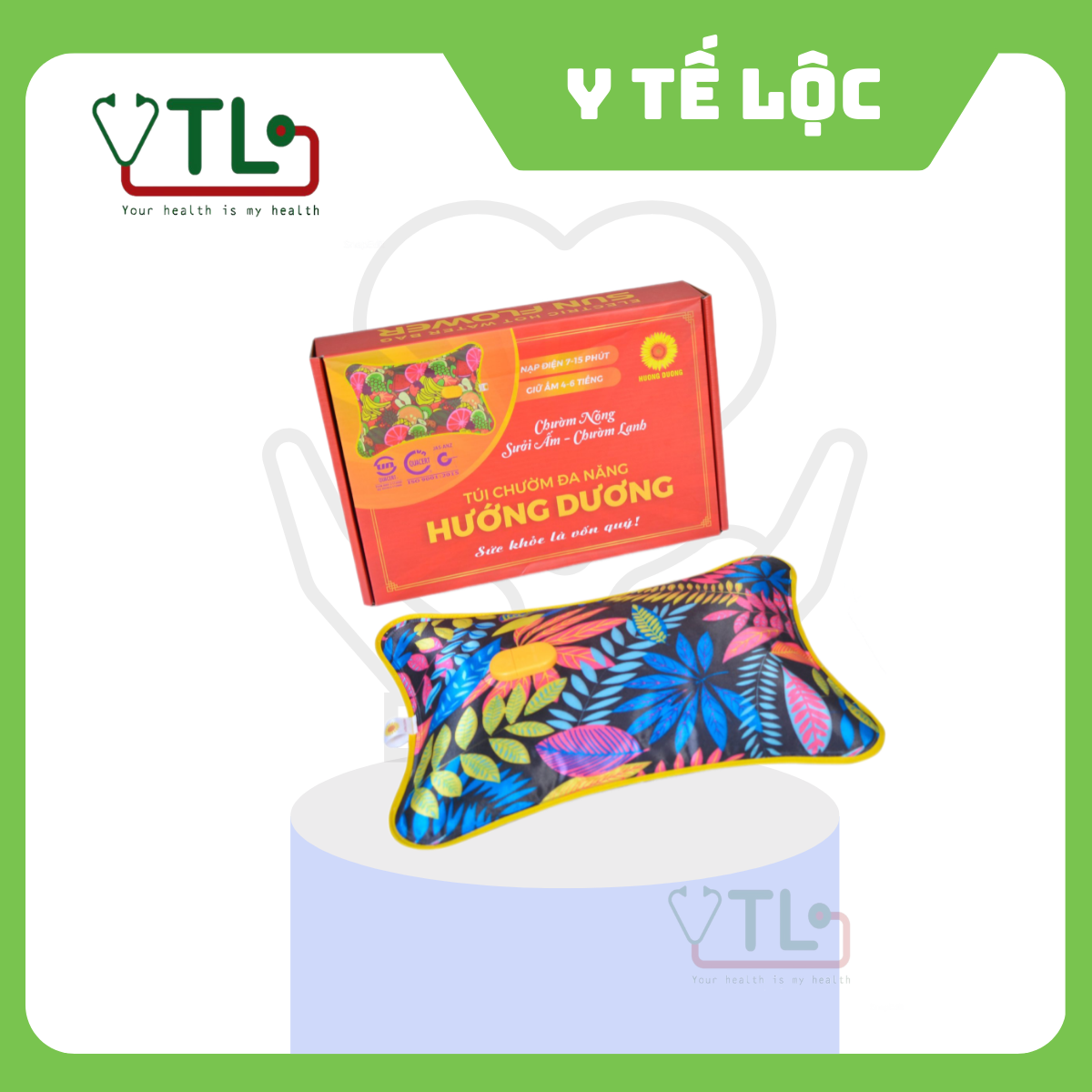 Túi Chườm nóng lạnh Đa Năng Hướng Dương cỡ lớn (37x26x7 cm) (màu ngẫu nhiên)