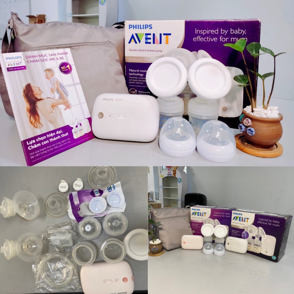 Máy hút sữa Avent Philips Eureka điện đôi  phiên bản Premium Plus SCF 394.11