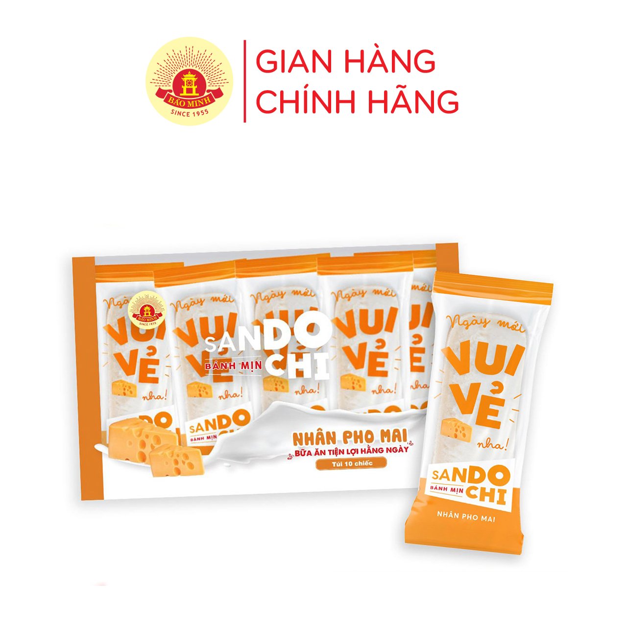 Bánh Sandochi vị Phomai Bảo Minh 100g (Bánh Mịn)