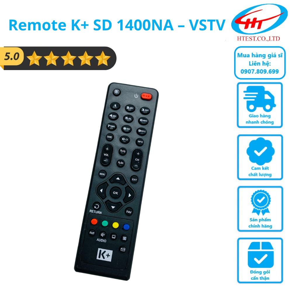 (Tặng kèm pin) Remote K+ SD 1400NA – VSTV - SP001385
