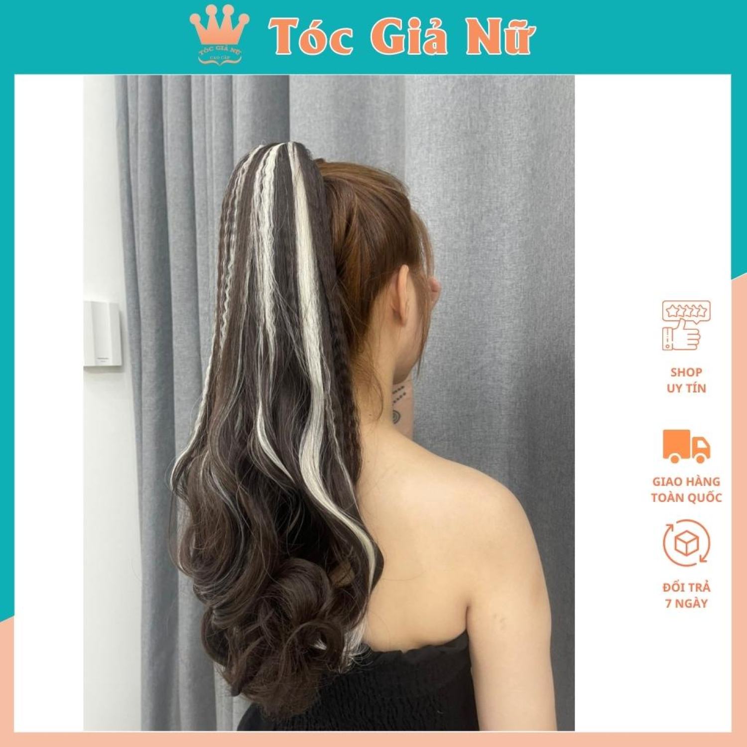 Tóc giả ngoặm line bấm phồng siu đẹp