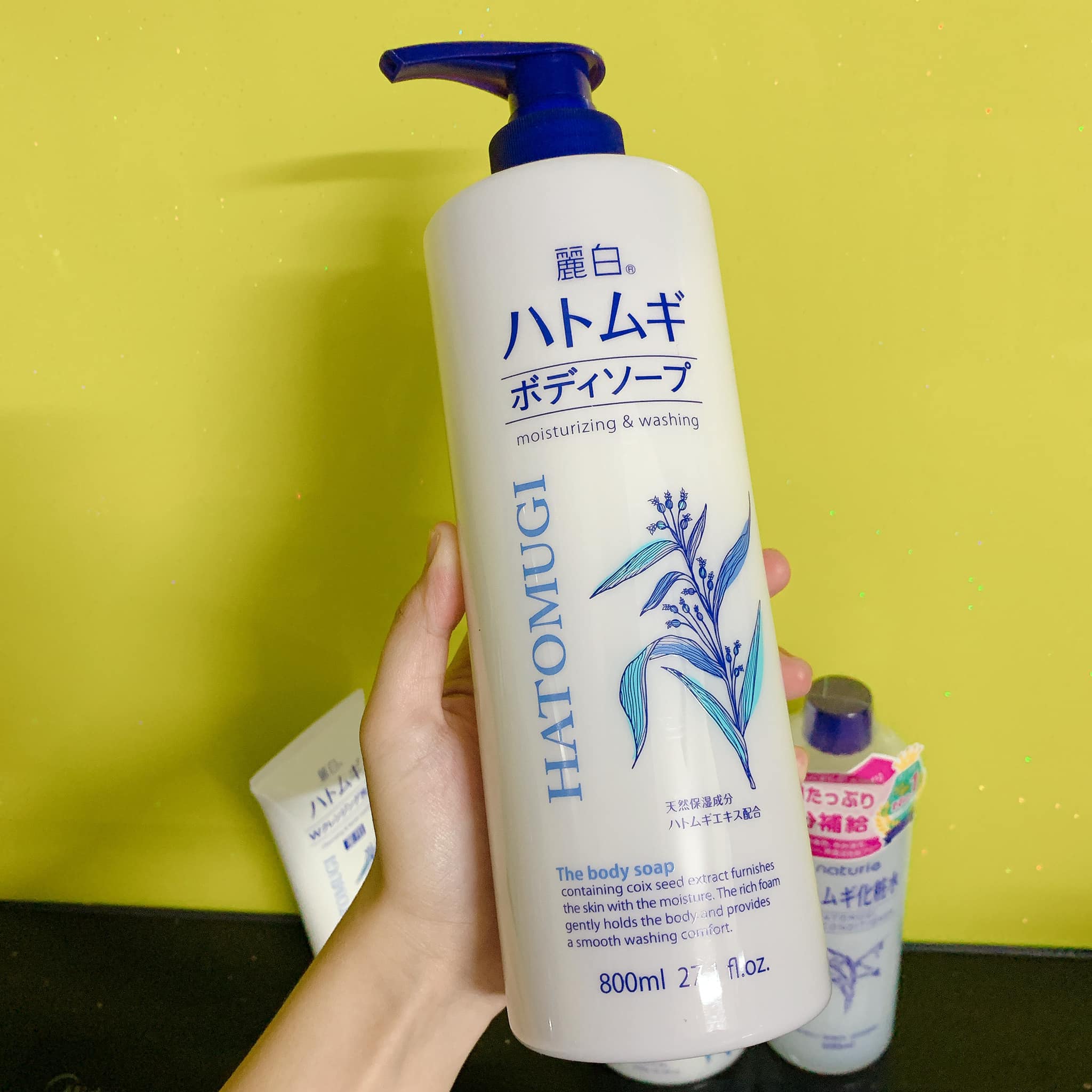 Sữa tắm dưỡng ẩm trắng da Hatomugi Nhật 800ml - Sữa tắm trắng da Hatomugi Moisturizing Washing Nhật Bản