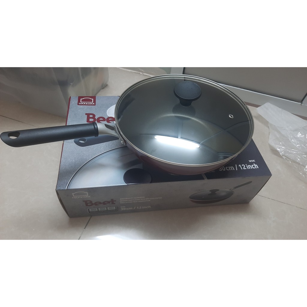 Chảo chống dính Lock&Lock 30cm - Sâu lòng - Dùng được bếp từ