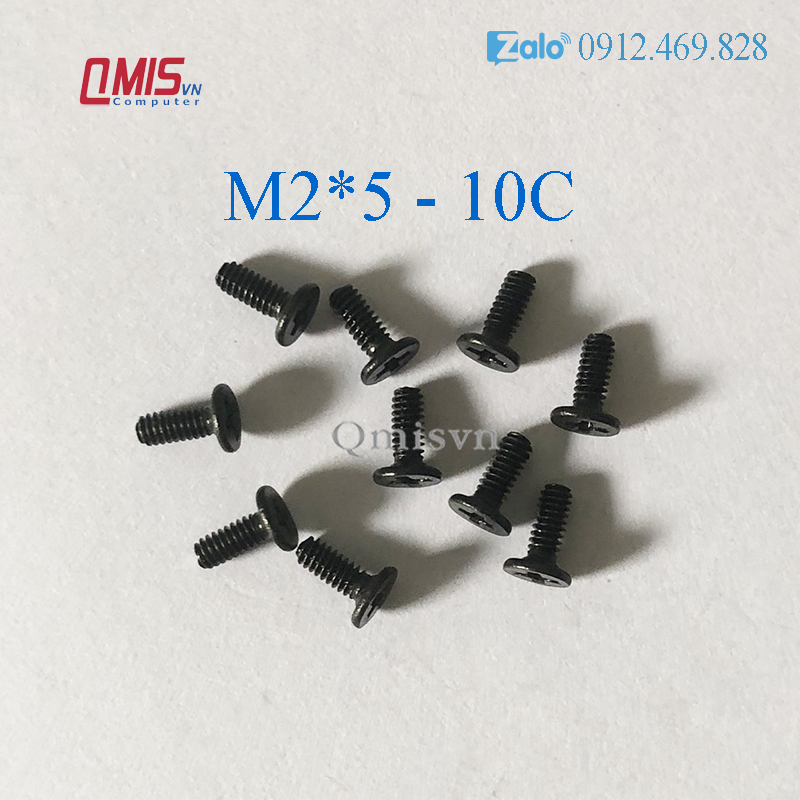 M2*5 (mũ 4mm) - Ốc vít laptop kích thước M2x5 M2 x 5 mm (Gói 10 con ốc)