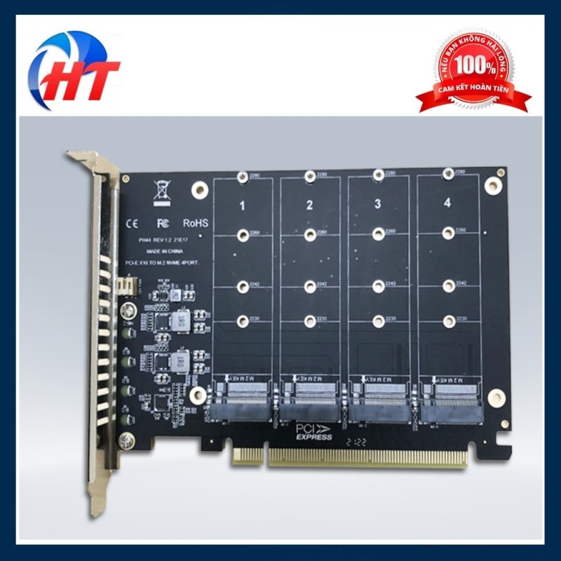 Bảng giá Card chuyển đổi PCI-e 16x to 4 M2 Phong Vũ