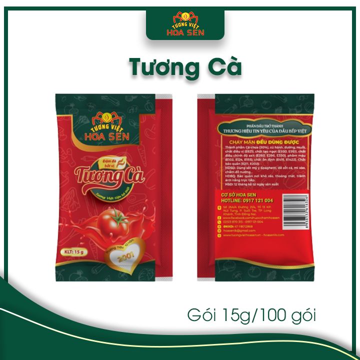 Tương Cà Gói 15g MM - 100 gói/vỉ