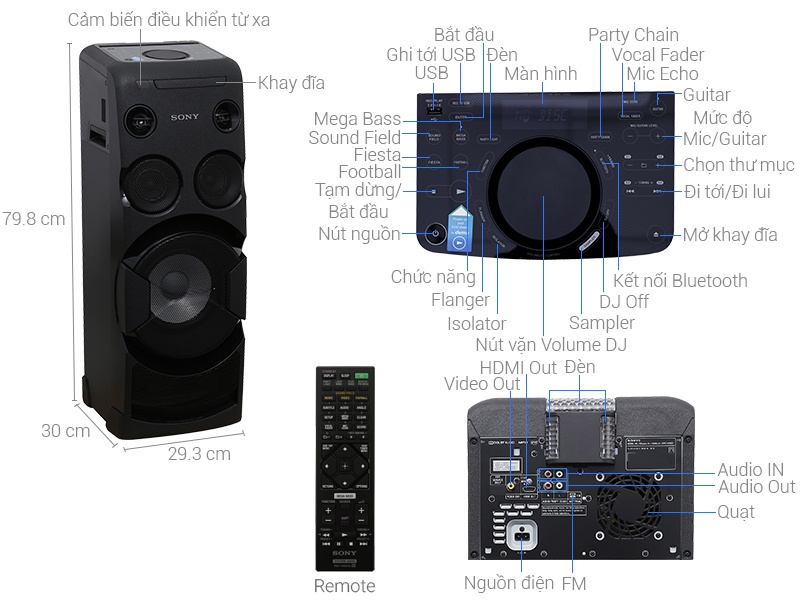 Loa SONY MHC-V50D||C SP6