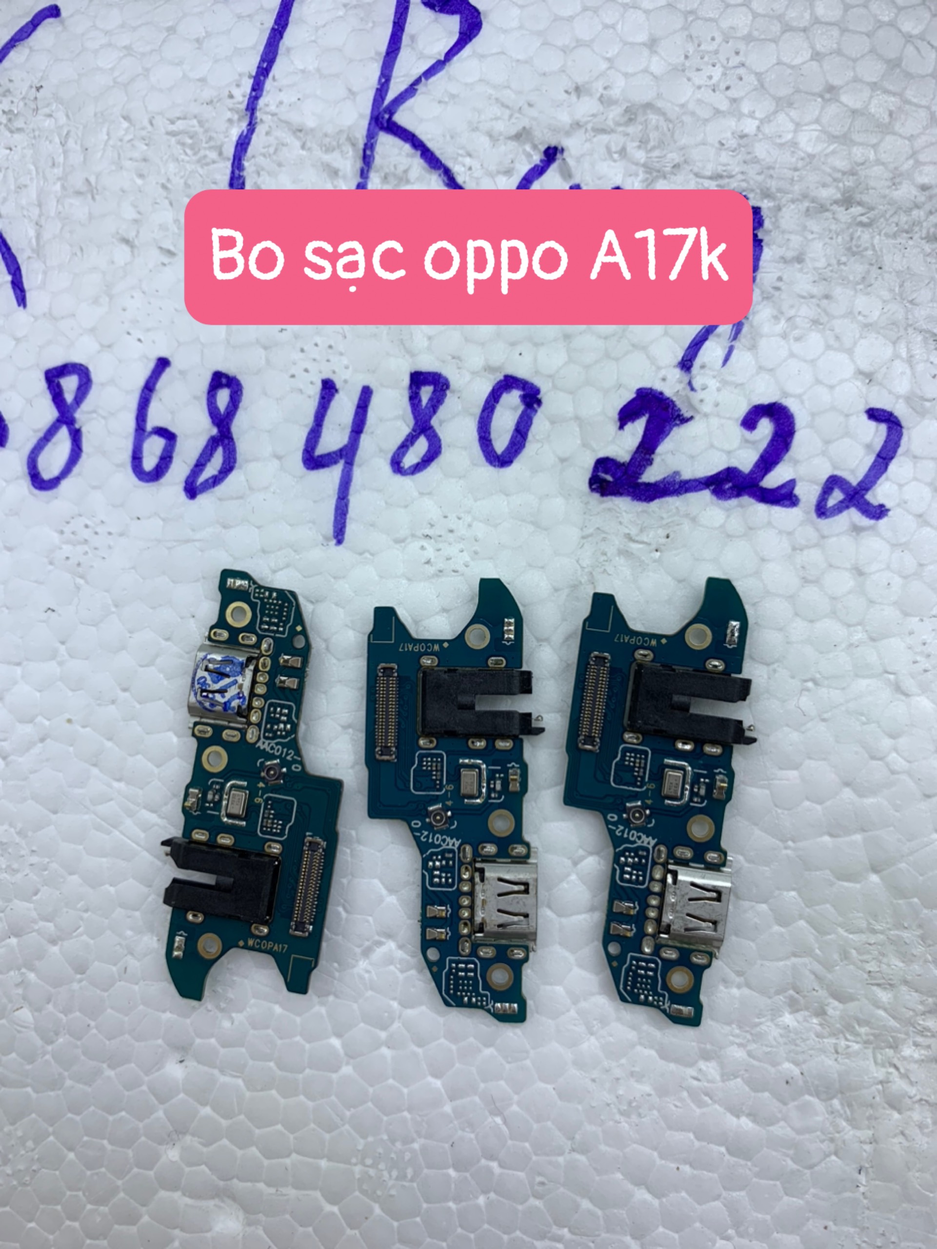 Cụm bo sạc/chân sạc điện thoại oppo a17k