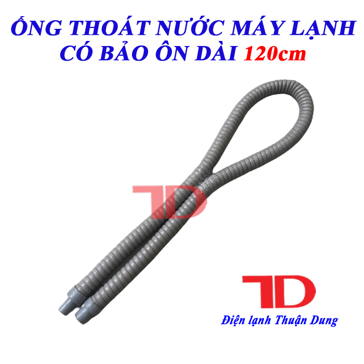 Ống thoát nước máy lạnh 120 cm zin có bảo ôn chống mồ hôi nhiễu nước