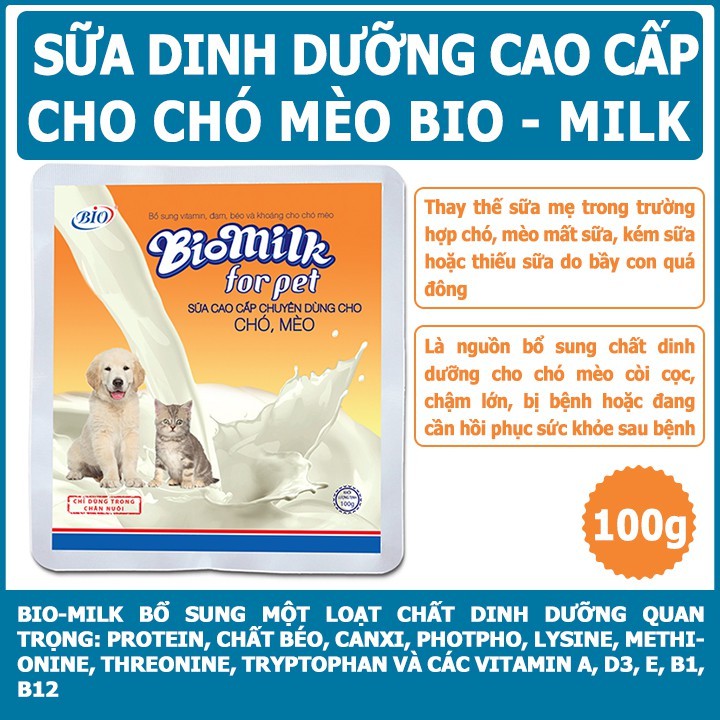 Sữa Cho Chó Mèo Bio-Milk 100g