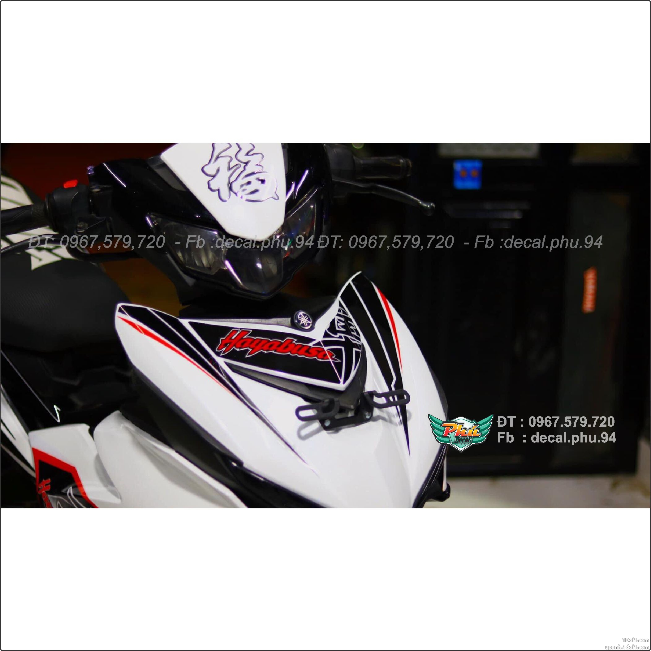 Tem Rời Exciter 150 Trắng đỏ đen hayabusa