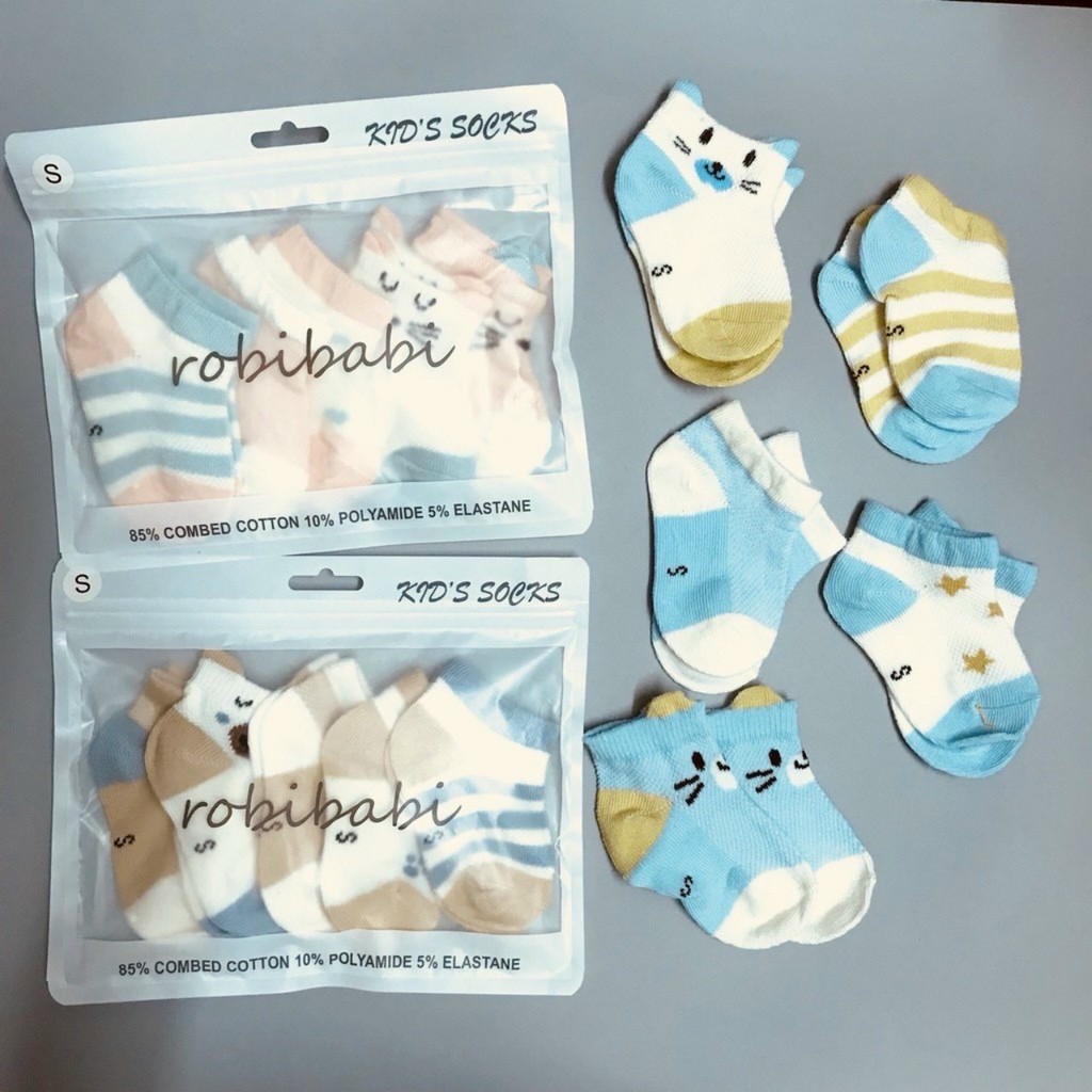 Set 5 Đôi Tất Lưới Kids Socks Loại Đẹp