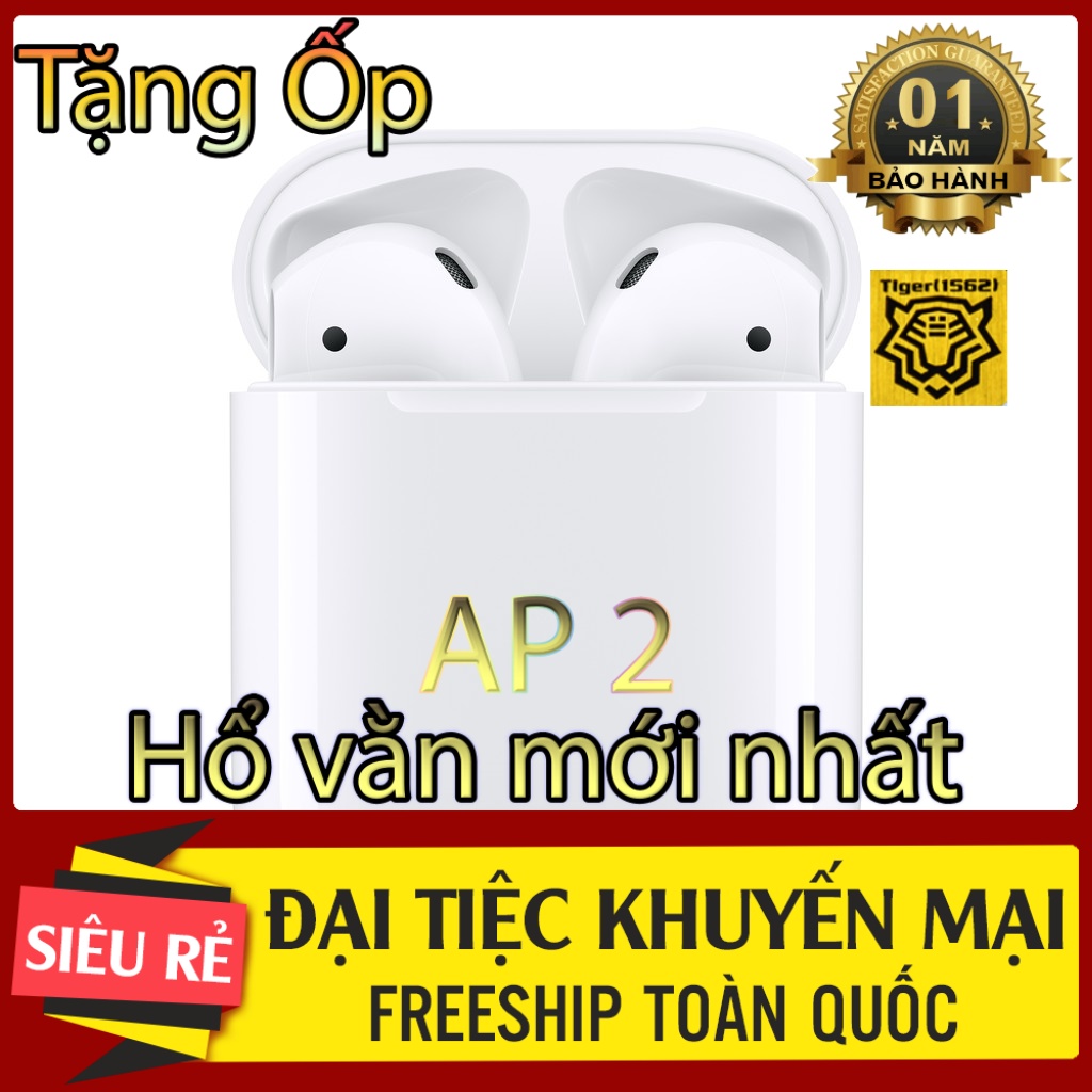 Tai nghe bluetooth AP 2 Hổ Vằn không dây , tặng ốp...