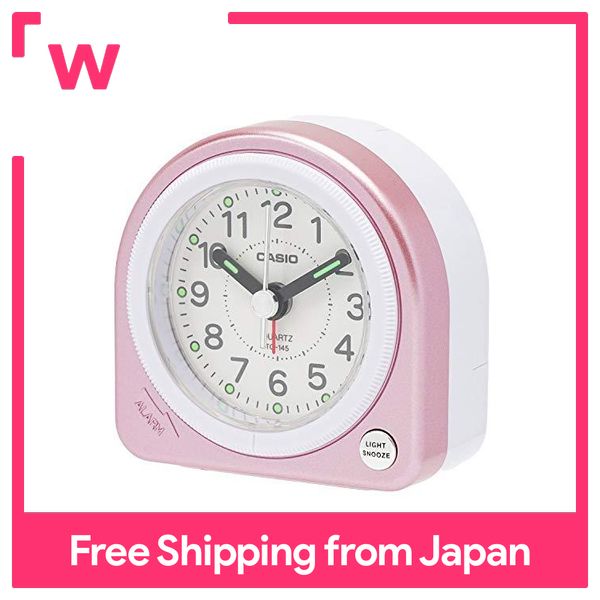 CASIO alarm clock pink × with analog mini size light TQ