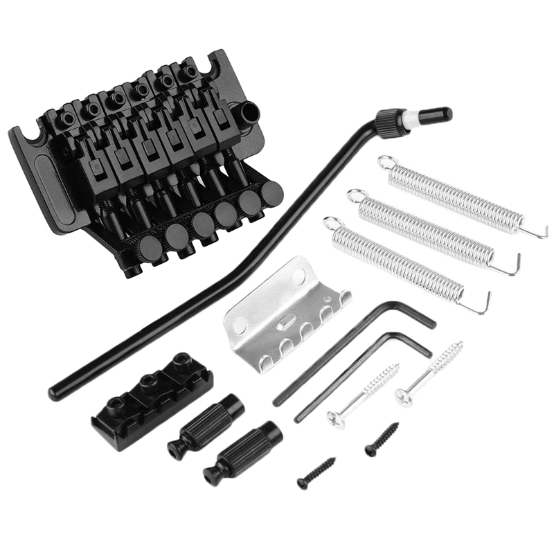Electric Guitar Double Tremolo Bridge Assembly System for Lic Ibanez Parts Replacement 1 Set (Black) Malaysia