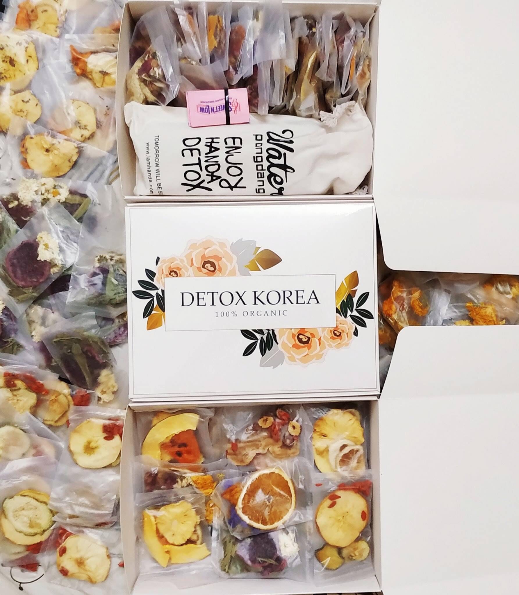 Set detox Korea fruit 45 bundled package carrying case no vase