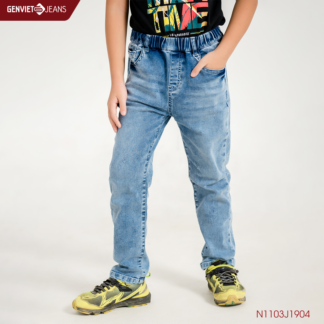 Quần Dài Jeans Bé Trai Basic N1103J1904 GENKIDS