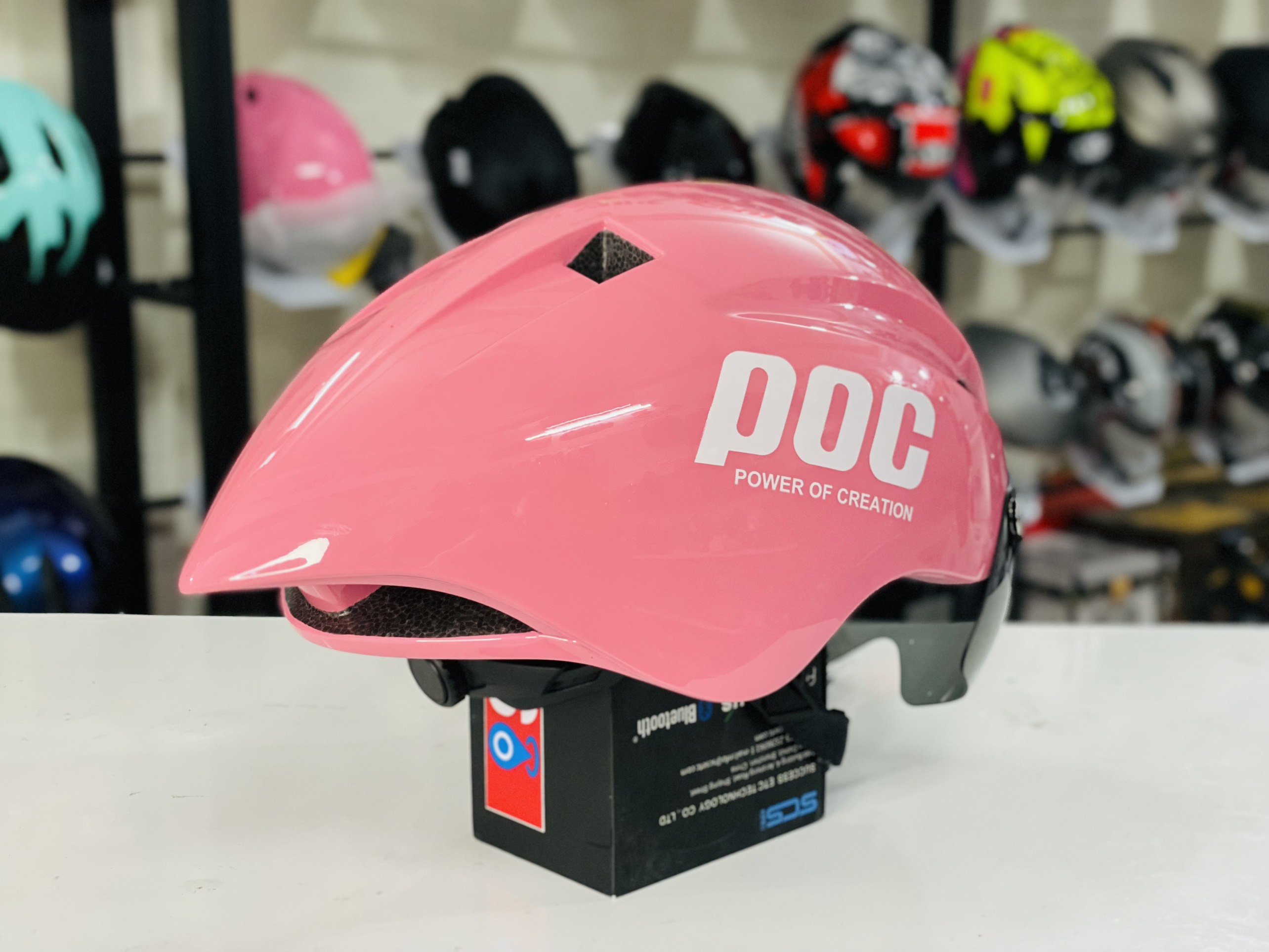 Nón poc 01 nón bảo hiểm thời trang poc 01 có kính chính hãng