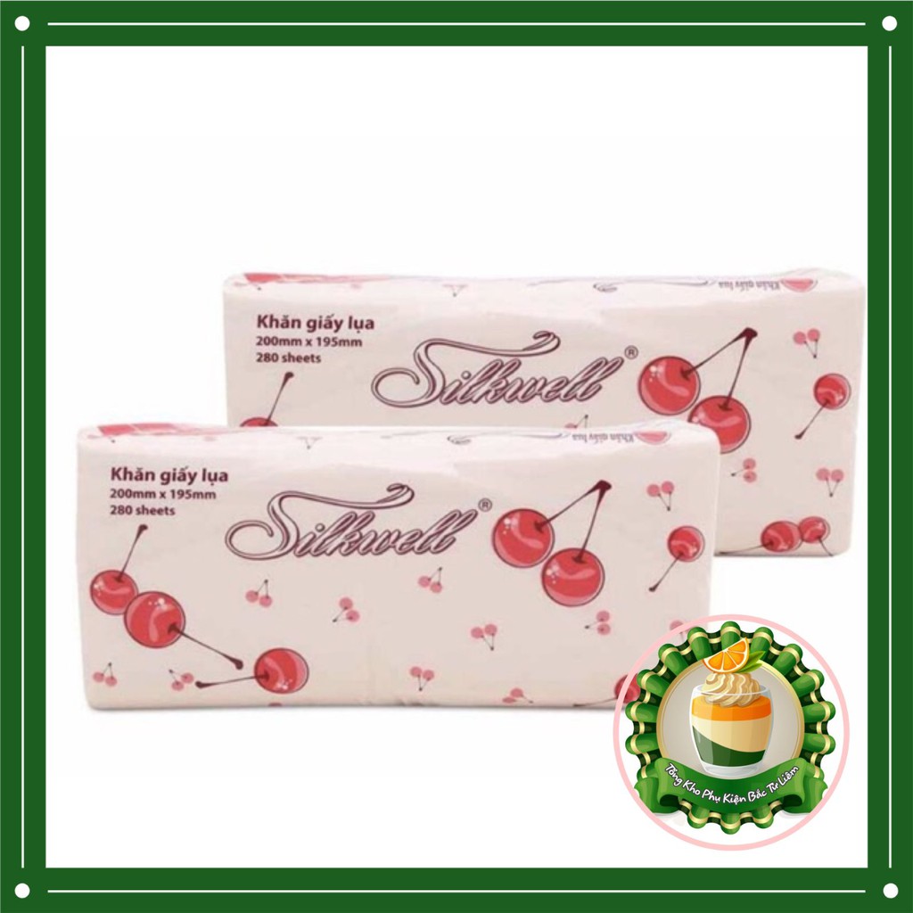 Giấy ăn rút Silkwell đỏ 280 tờ (Hàng đủ đẹp)