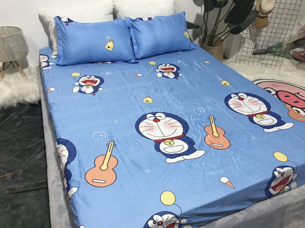 Bộ Ga Gối 3 Món ( Gồm 1 Ga Bo Chun + 2 Vỏ Gối) Mã CH201