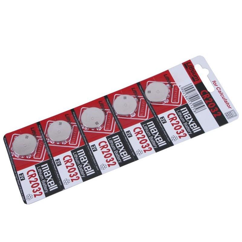 [HCM]VỈ 5 PIN CMOS CR2032 3V MAXELL VIÊN TRÒN