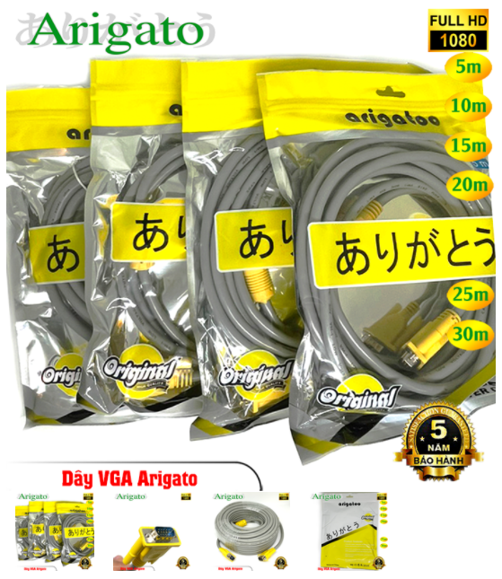 Dây Vga, cáp tín hiệu 3+6 5m,10m,15m,20m  Arigato.vtq.computer