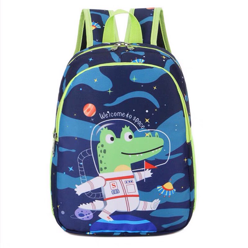 Balo thời trang TRẺ EM hình CÁ SẤU  cao cấp vải CANVAS đẹp đi học du lịch dễ thương, balo đi hoc phong cách Hàn Quốc cho nữ sinh, cặp sách đi học siêu cool