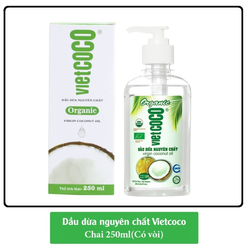 Dầu Dừa Nguyên Chất Organic Vietcoco 250ml - Vòi Nhấn giá rẻ