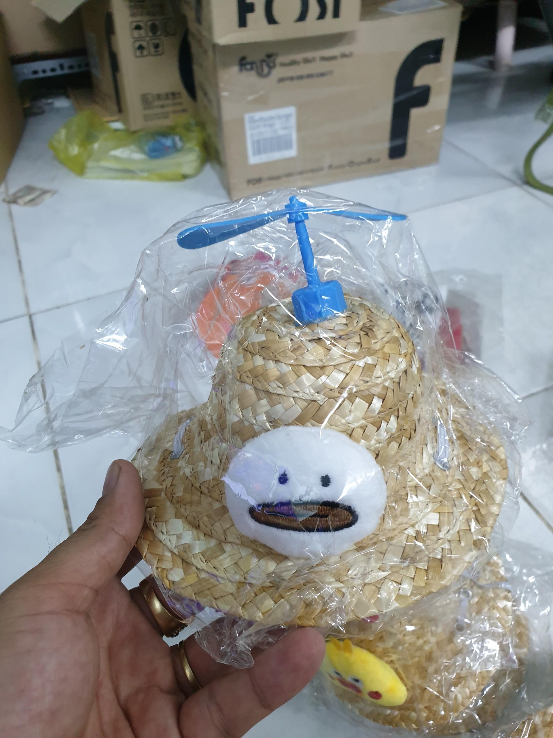 [HCM]PetZoneHCM - Nón cối rơm gắn chong chóng thú cưng ( chó mèo )