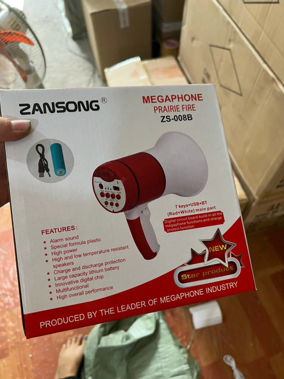 LOA PHÓNG THANH CẦM TAY MEGAPHONE CÓ USB MS004