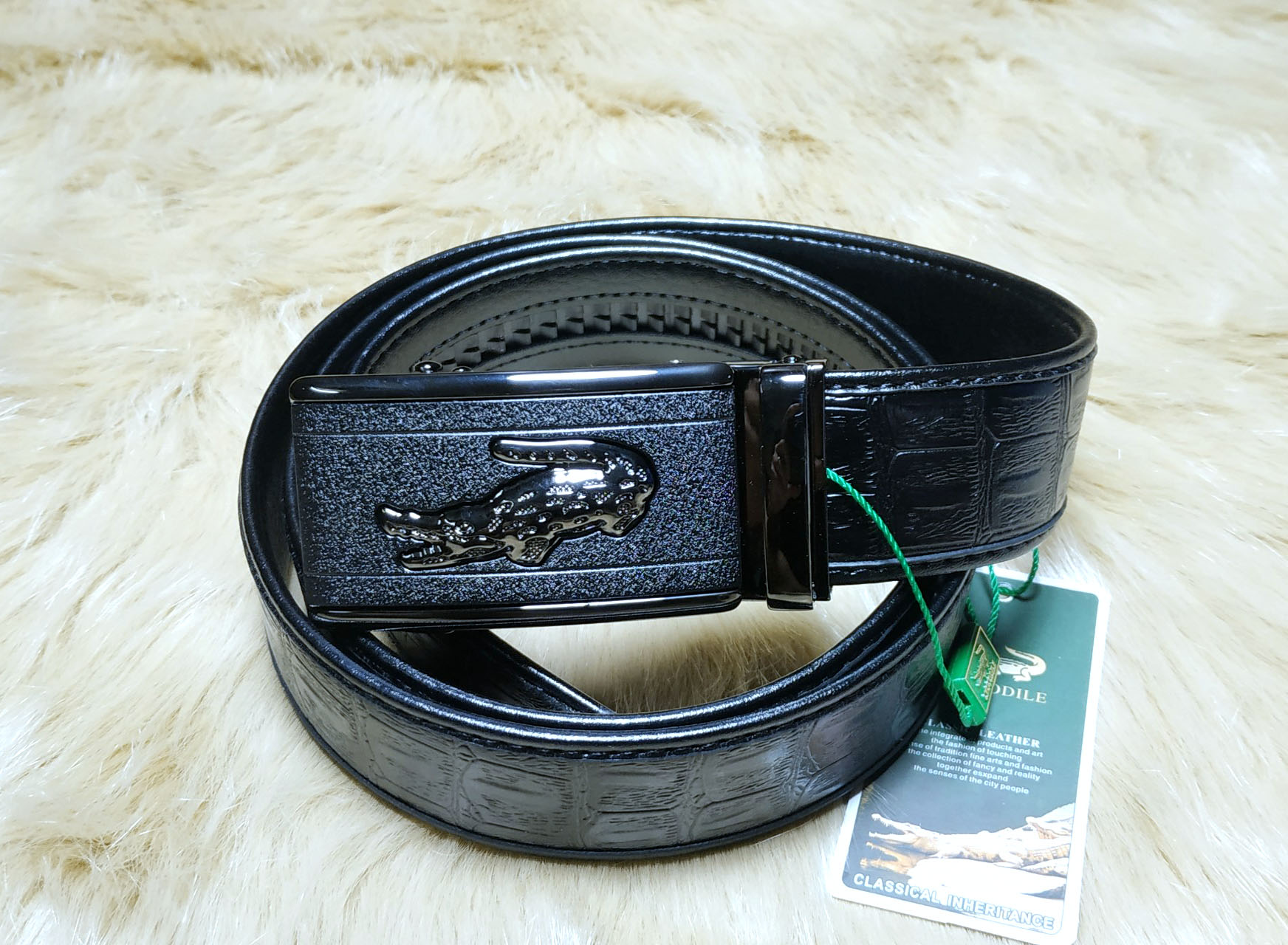[hàng đẹp ] [ FULL BOX  CAO CẤP] THĂT LƯNG DÂY DA NAM CÁ SẤU ( CROCODILE)