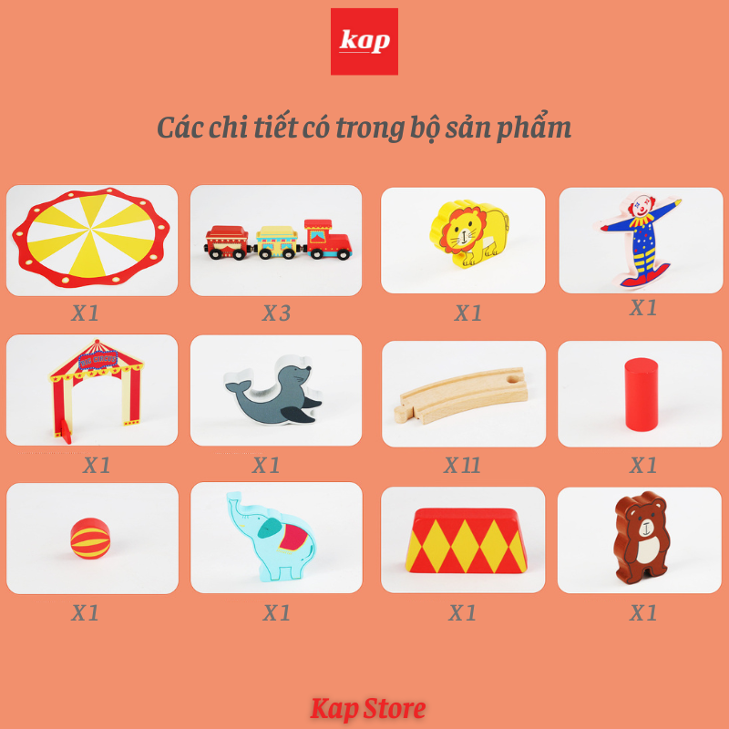 Bộ đường ray xe lửa rạp xiếc - Circus Train Set