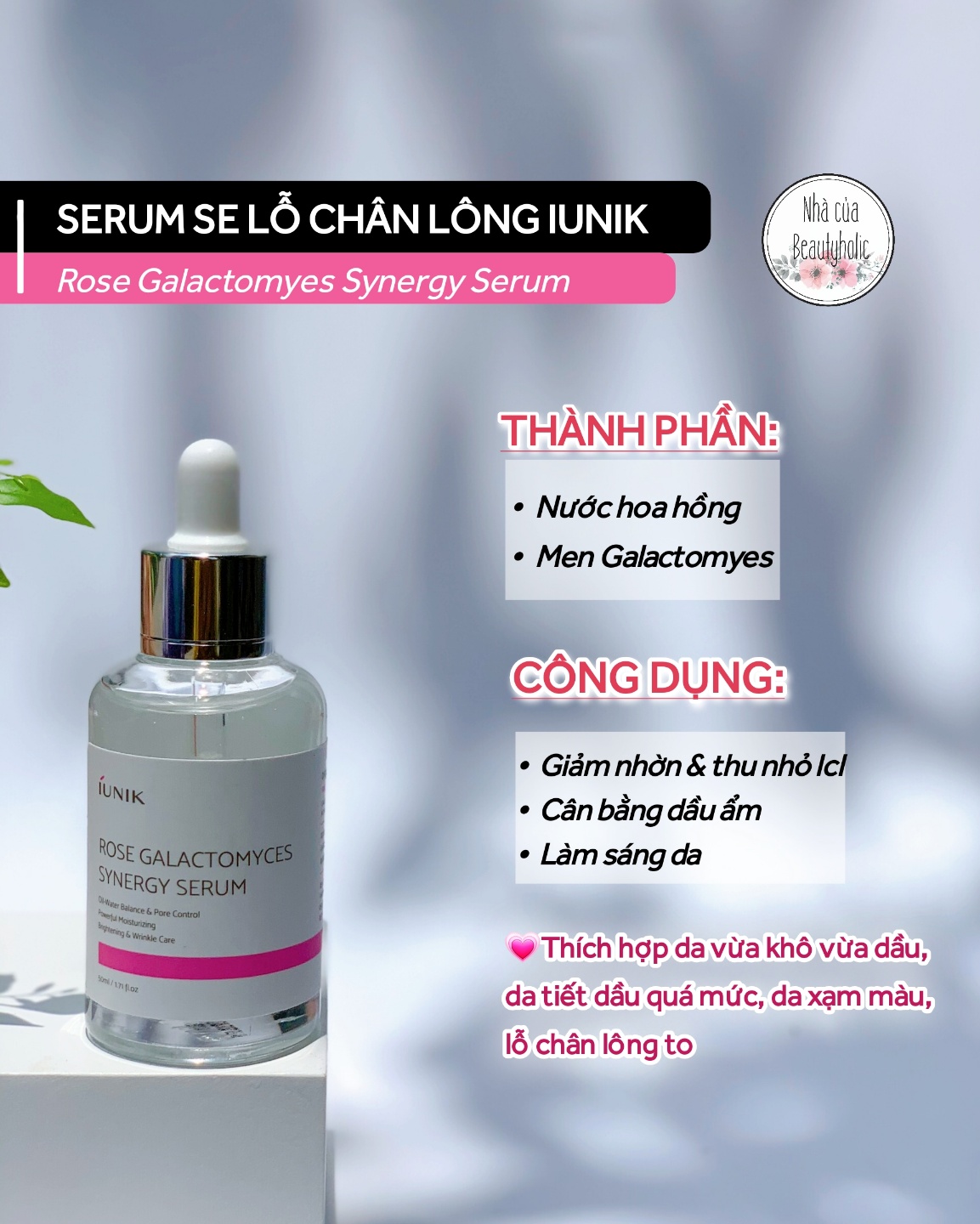 [Nhacuabeautyholic] Set tinh chất mini  IUNIK Daily Serum Trial Kit