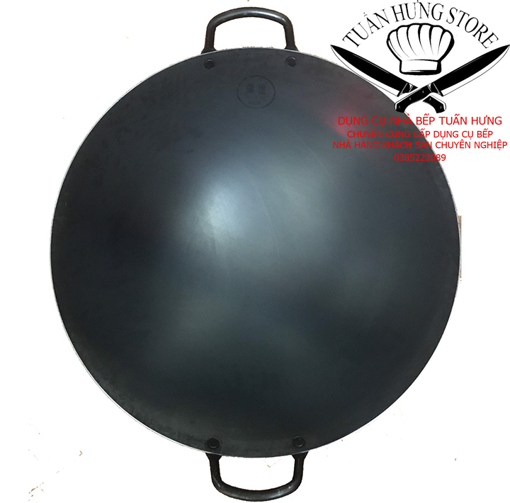 chảo thép 2 quai cao cấp size 50cm(chuyên dụng nhà hàng)