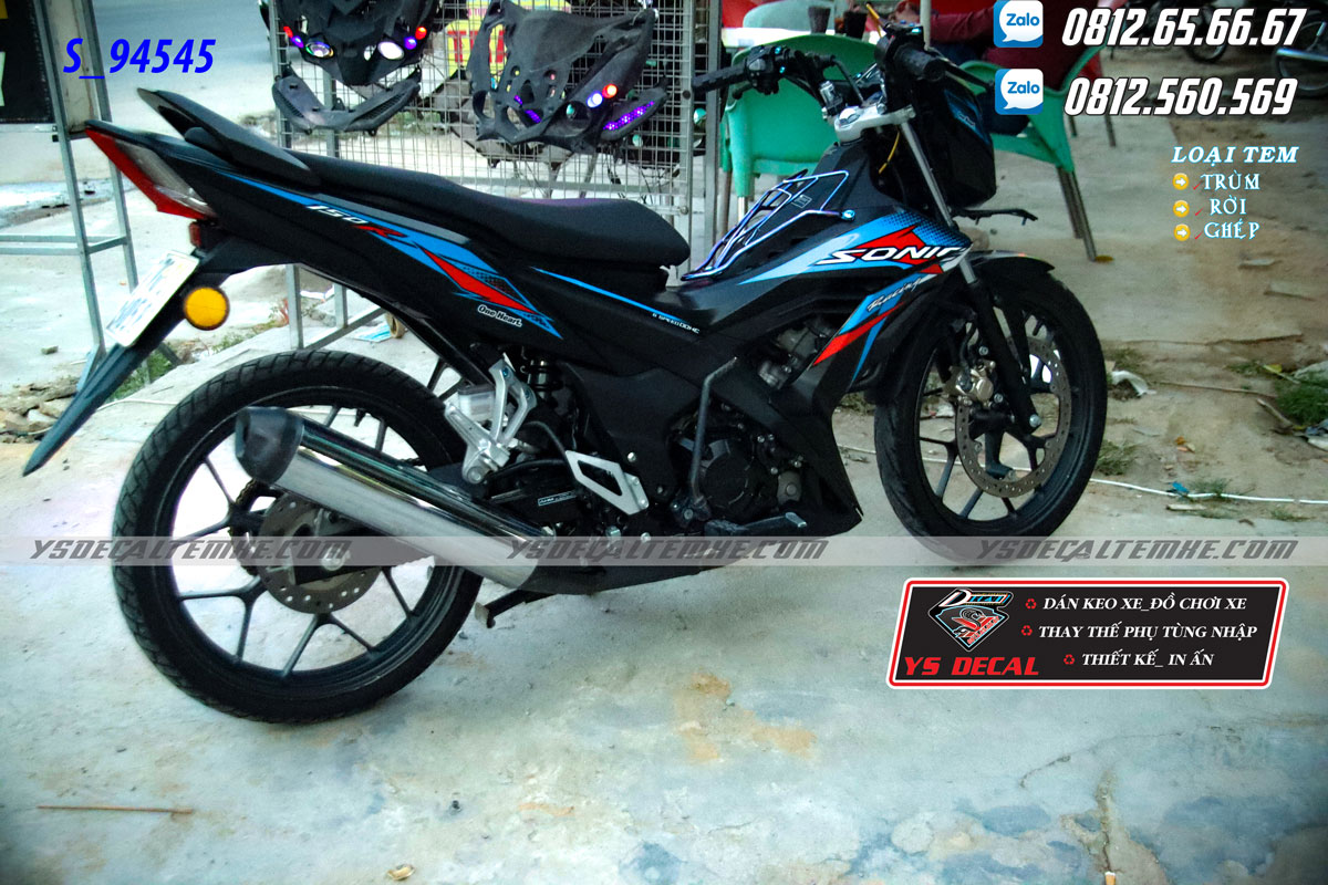 Tem rời Sonic xanh đỏ đen