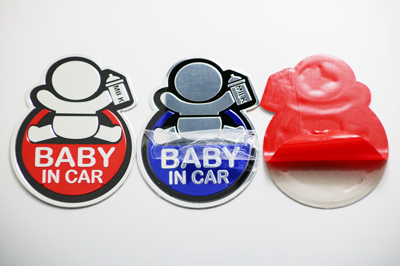 Logo kim loại dán BABY IN CAR
