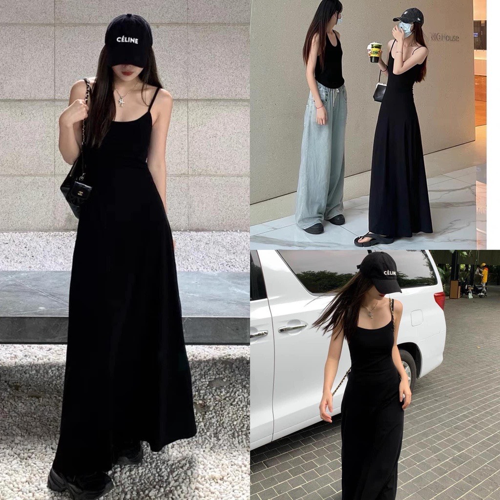 Đầm maxi nữ hai dây dáng dài ôm body Váy 2 dây dáng xoè siêu xinh phong cách nhẹ nhàng tiểu thư ANASHOP9X