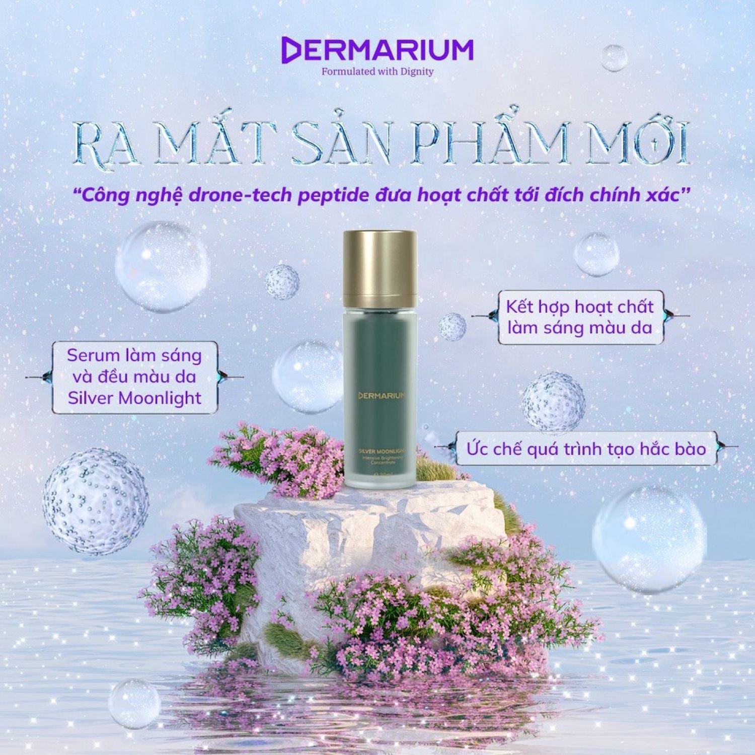 Serum (Tinh Chất) Sáng Và Đều Màu Da Dermarium Silver Moonlight 20ml