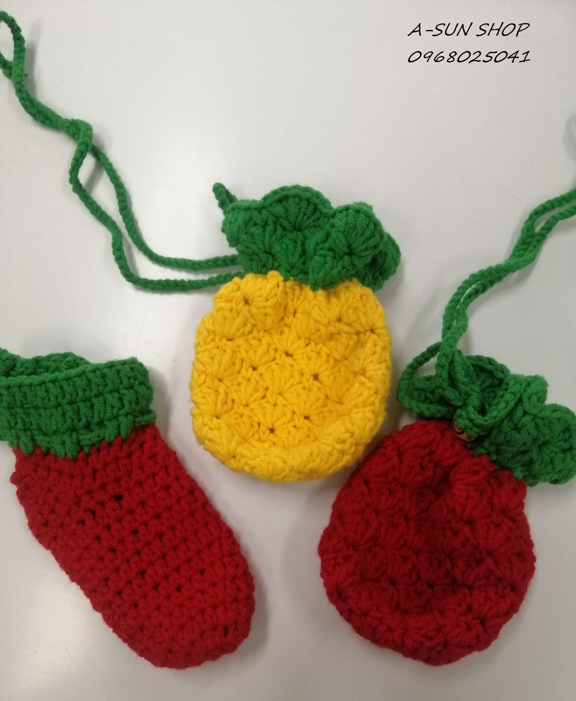 Túi đựng tỏi handmade cho bé hình trái dứa