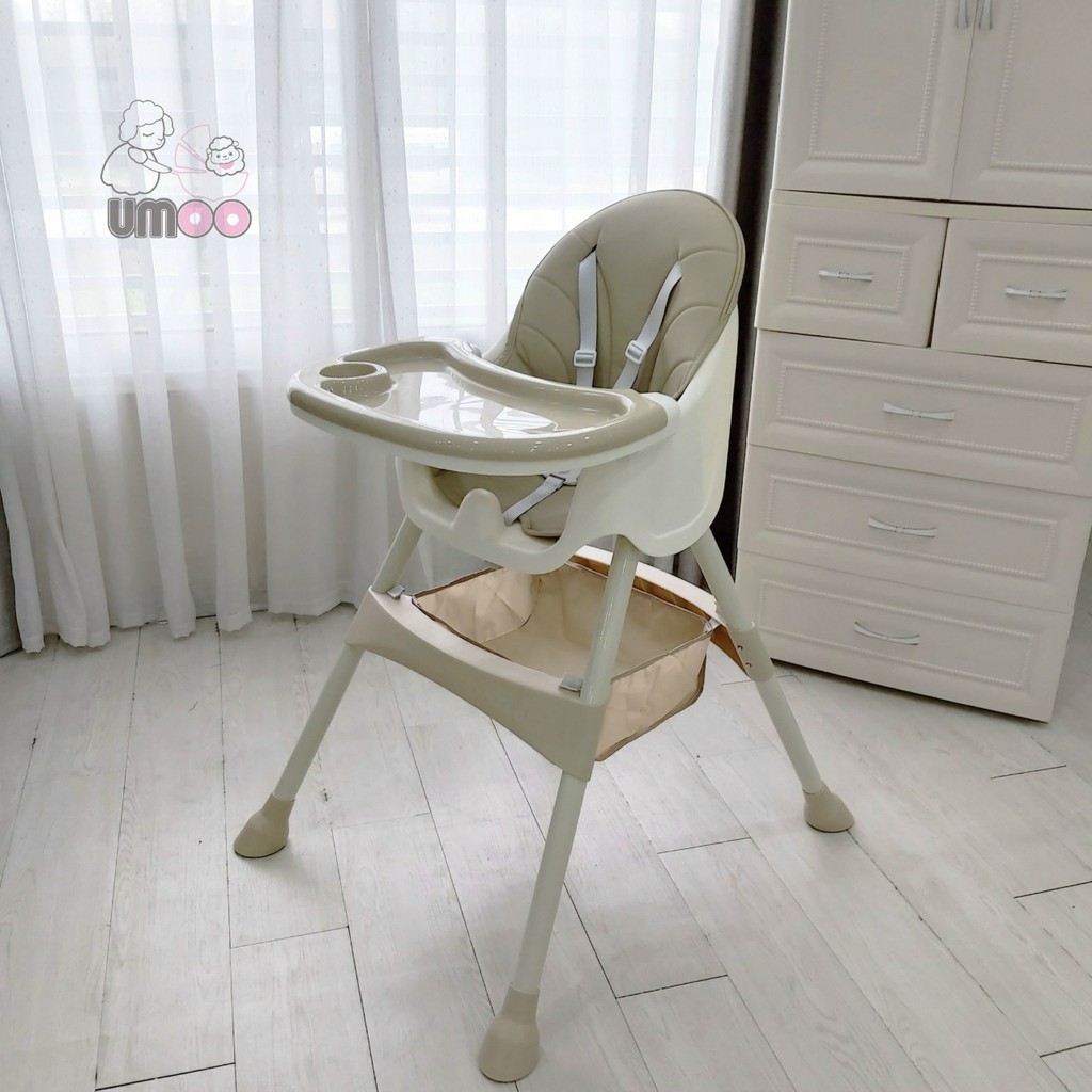 Ghế ăn dặm Umoo cao cấp có Đệm ( 2 phiên bản có bánh xe và không bánh xe)