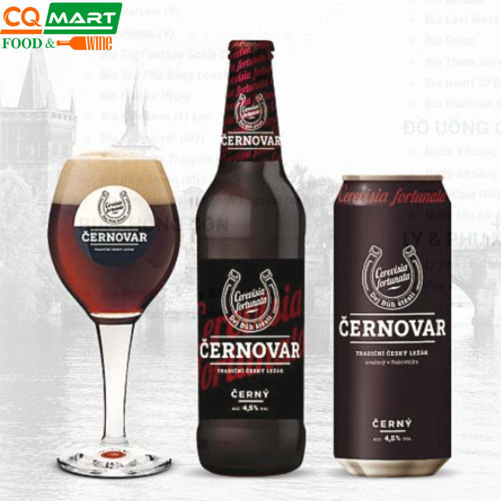 Bia Đen Cernovar Dark 4.5% Lon 500ml