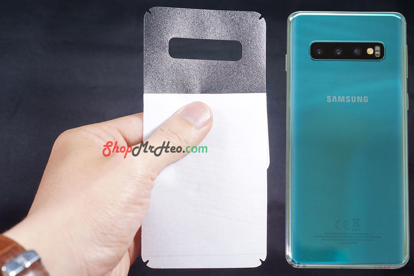 [HCM]Bộ 3 Skin Dán Mặt Lưng Vân 3D Samsung S10 Plus