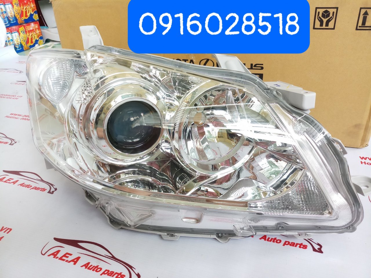 Bộ 2 đèn pha, đèn lái xe toyota camry 2007 2008 2009 2010 2011 2012 hàng hãng qxp, đồ thay thế loại dày, đẹp, op den