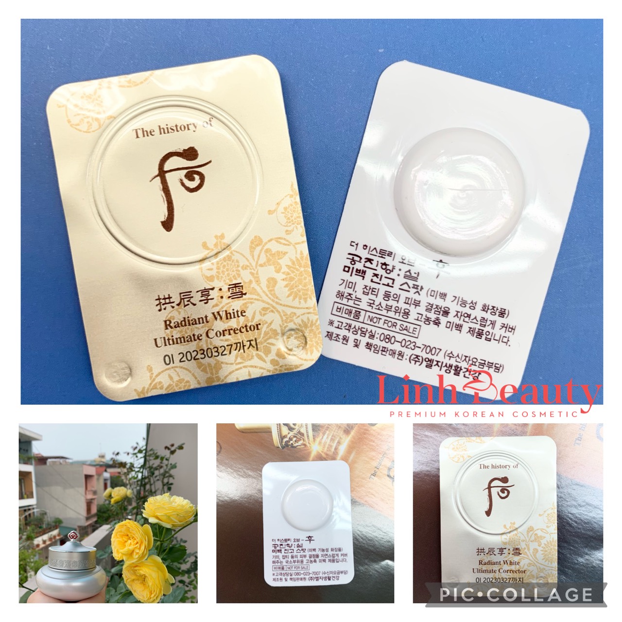 Vỉ Sample Cao Nám Whoo Radiant White Ultimate Corrector Làm Mờ Sạm Nám Tàn Nhang