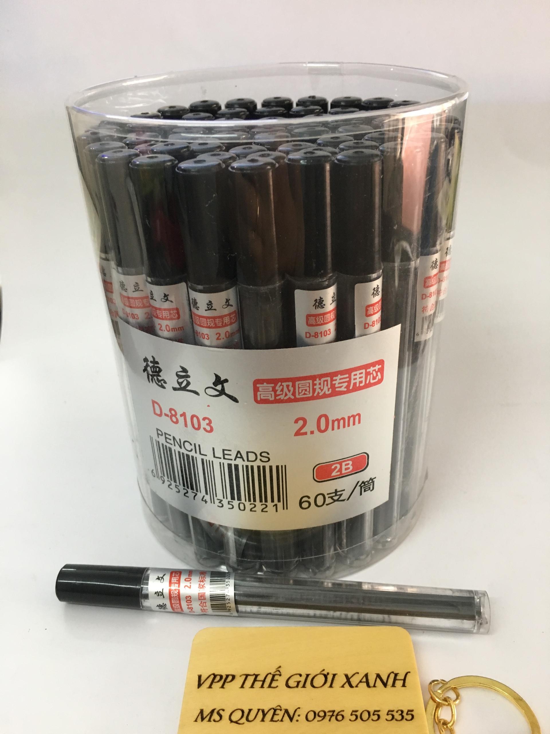 SET 10 ỐNG RUỘT CHÌ BẤM NGÒI LỚN 2MM (8103) ( 10 RUỘT CHÌ/ ỐNG)