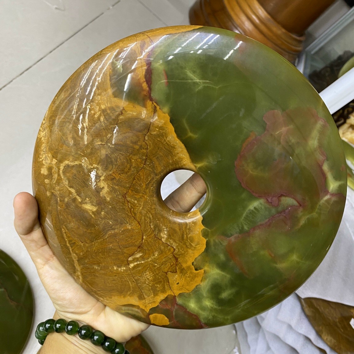 Đồng điếu đá ngọc thiên nhiên, có nhiều kích thước, vân đẹp