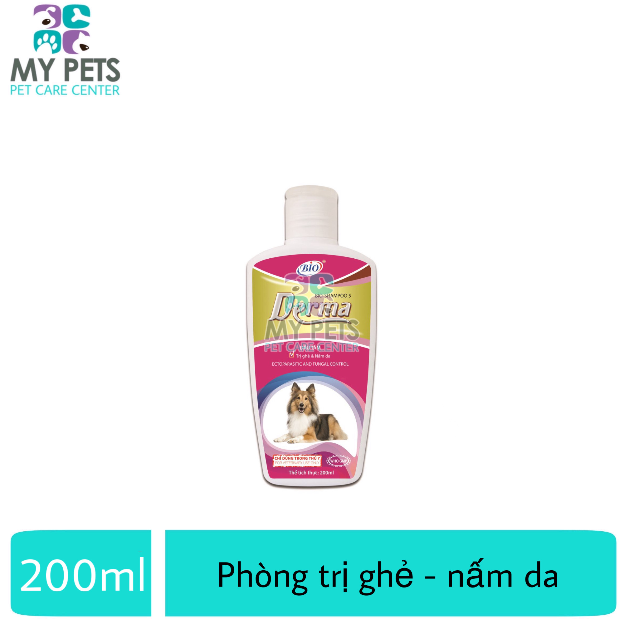 Sữa tắm diệt ve ghẻ nấm da cho chó mèo - Bio Derma 200ml
