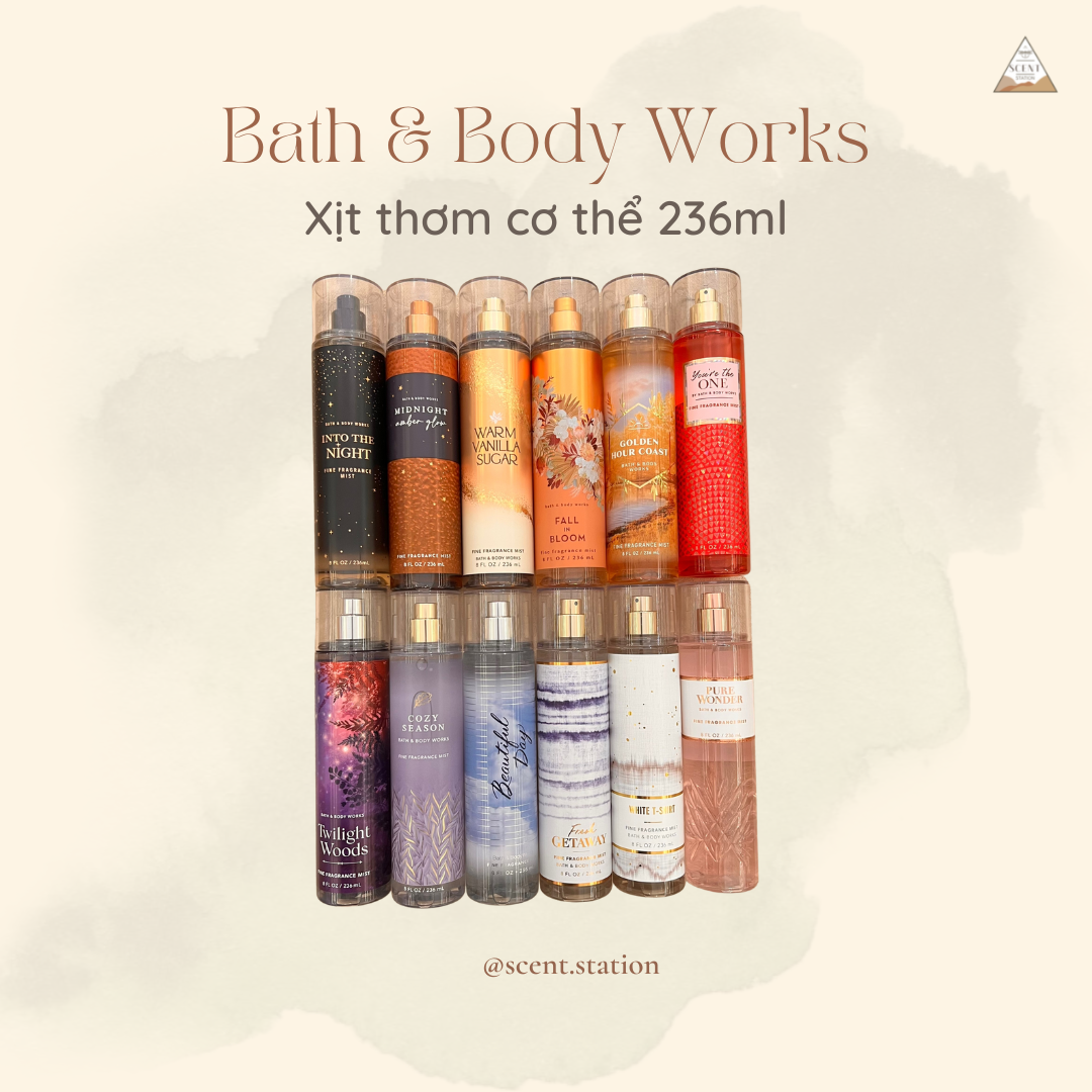 [Scent Station] [Link 2] Xịt thơm cơ thể Body mist Bath & Body Works 236ml